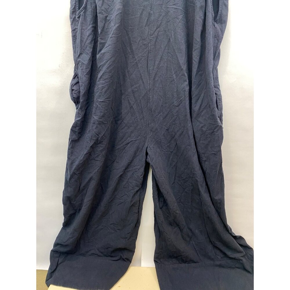 Free People Quinn Jumpsuit Oversized Wide Leg Sleeveless Black Size Small - Picture 5 of 12